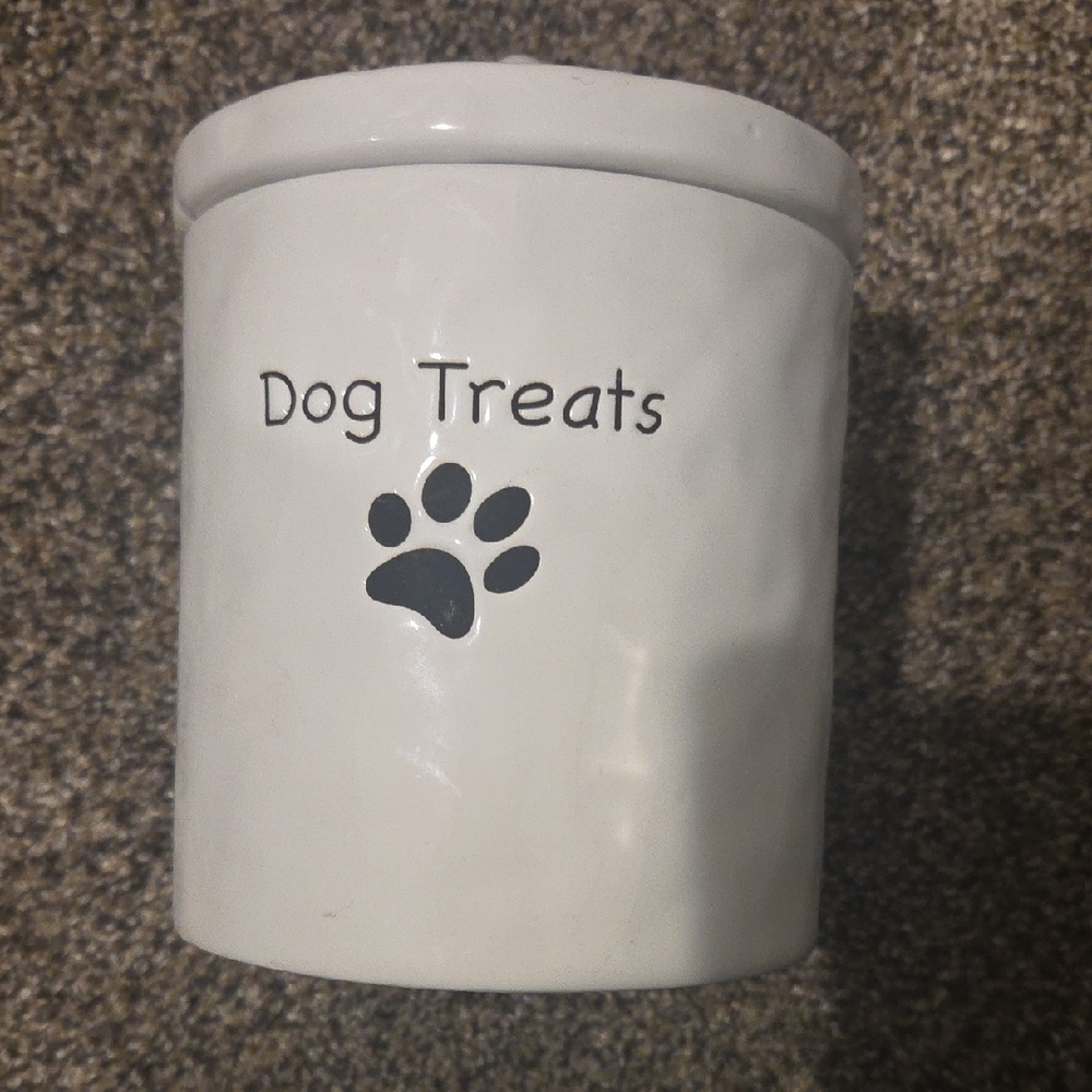 🍒White Dog Treats Container
